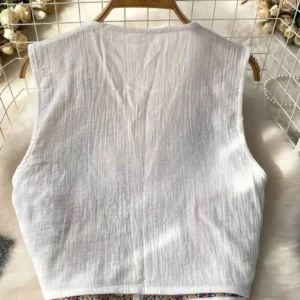 BabYoung Vintage Ethnic V-Neck Embroidered Casual Streetwear Short Jacket