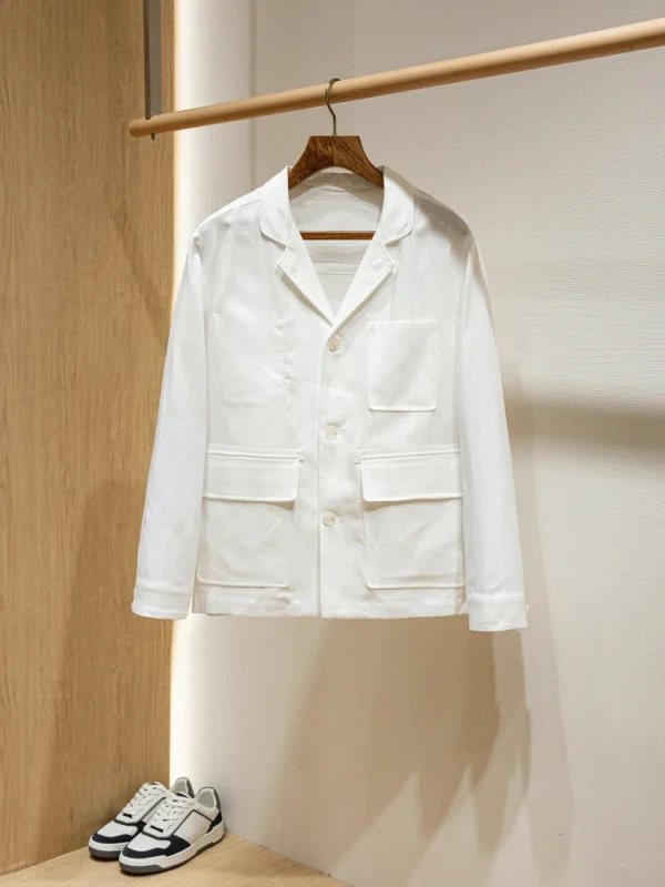 BC Tencel Lyocell Linen Blend Old Money Style Casual Jacket Men - Image 4