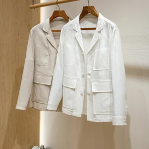 BC Tencel Lyocell Linen Blend Old Money Style Casual Jacket Men