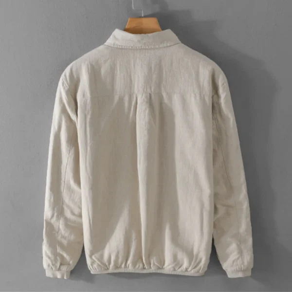 Men's Cotton Linen Casual Jacket Loose Fit Comfortable Spring Autumn - Image 2