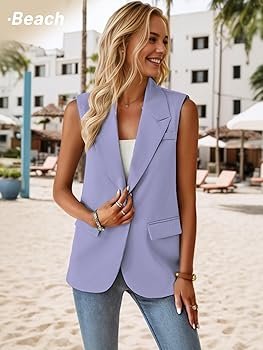 Sleeveless Linen Jackets For Summer